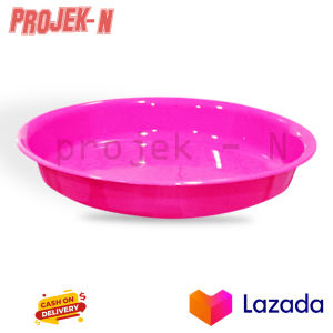 Nampan Bulat Plastik Estetik Elegan dan Fungsional Baki Saji 30 CM / Tampah Warna
