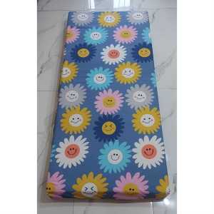 FREE COD 10.10 Sarung Kasur Busa Resleting Bahan Disperse Bahan Adem Motif Bunga & Kartun Uk 80 - 180