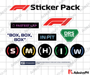Formula 1 (F1) Sticker Pack / GLOSSY / MATTE / HOLOGRAPHIC RAINBOW / Waterproof / Scratchproof