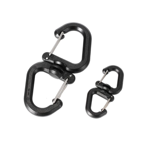 Portable S Chain Hooks 360 Rotating Double Carabiner Outdoor Swivels Clip for Hiking Camping Backpacking Dog Walking