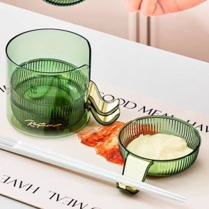 Bộ 4 Đĩa Đựng Nước Chấm Nước Tương Nước Mắm Có Quai - Đĩa Đựng Gia Vị Nước Chấm