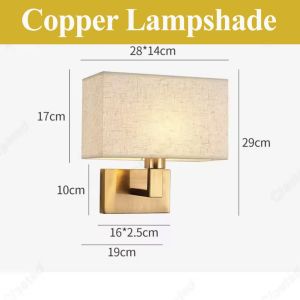 Gold Black Minimalist Lamp Holder Fabric Linen Modern Bedroom Livingroom Corridor Lampshade