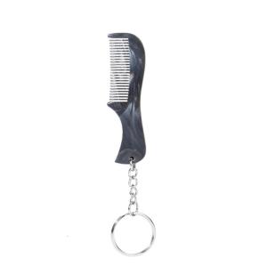 Beard Mustache Comb with Key chain for Men Small Pocket Hair Comb Multifunctional Styling Comb Hair Straightener Comb