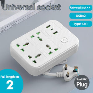 4 Way 2 Usb 1 TYPE C Singapore USB Strip Black White 2M Cable Smart Terminal Multifunctional Socket PD Quick Charging Seat 3 Pin UK Plug Power Strips Universal Multi International Power Extension Safety Socket