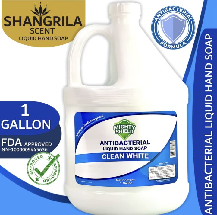 Mighty Shield Antibacterial Liquid Hand Soap - Shangrila Scent 1 GALLON - LIQUID HAND SOAP 1 GALLON