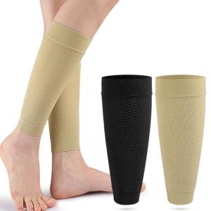 Calf Support Sleeves Compressions for Extended Standing Traveler Gym Enthusiasts Nonslip Silicone Edges