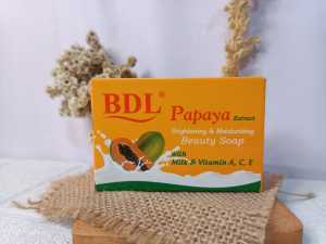 Sabun BDL Papaya / Papaya Exstra Brigtening Shop / Sabun Jerawat / Meratakan Warna Kulit 128 gram