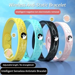 SEJUE4373 Wireless Anti-Static  Wristband Static Elimination Waterproof Wrist Strap Fashion Anion Negative Anti-Static Bracelet Electrostatic Remover