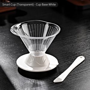 BINCOO Smart Coffee Filter Cup Dripper Cup Hand Brewing Coffee Maker with Base Filter Cup Stirrer Pour-Over Coffee Set