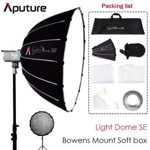 Aputure ánh sáng dome SE Trọng lượng nhẹ xách tay Softbox modifier Tản sáng flash Bowen đèn LED lắp cho Amaran 100D/x 200D/x 300dii