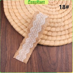 C.N. 2m Handmade Decorations Linen Volume Burlap Ribbon Cloth Roll Lace DIY Manual Accessories