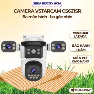 Camera ngoài trời ba mắt SEKA VSTARCAM CS621SR siêu nét xem 3 khung hình 3 hướng chống nước
