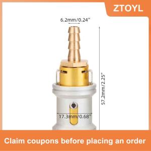 【ZTOYL】 6.5 8mm xe lốp van Clip bơm vòi phun kẹp rắn brass không khí Chuck Inflator bơm Adapter nhanh chóng kết nối các lạm phát kết nối