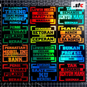 isi 15 Sticker Kata Bijak Stiker Variasi Truk Oleng Setiker CCTV Oyi Aksesoris Mobil dan Motor Hologram Bunglon