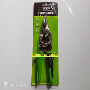 gunting seng 10" tekiro aviation snip gunting baja ringan model lurus 10 inch alat potong pemotong cutting