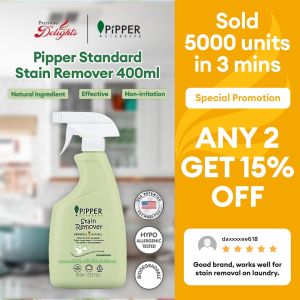 Pipper Standard Stain Remover Lemongrass Bottle 400ml