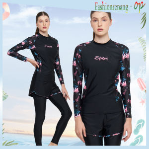 31012 Baju Renang Wanita/Baju Renang Dewasa/Baju Renang Muslim/Dua Piece Fashion Dewasa Baju Renang Lengan Panjang Pakaian Selam/Baju Renang dengan Hijab