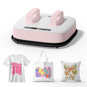 HTVRONT 220V 10x10 Inch Portable Heat Press Machine V2 for T-Shirts Hats Bags Sublimation HTV Vinyl Transfer Crafts DIY