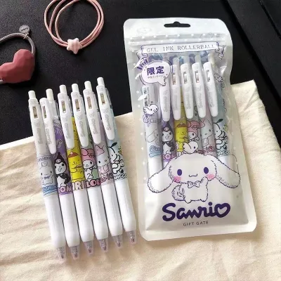 Pulpen Gel Sanrio Isi 6 Pcs Motif Anak Pen Gel