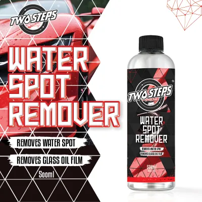 Two Steps Detailing Water Spot Remover 500ml Water Mark Remover Hard Water Stain Remover Polish for Hard Surfaces Glass Oil Film Cleaning Agent