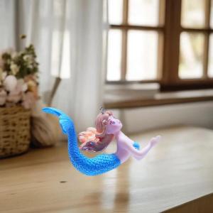 YAFEN 2PCS Aquarium Suspension Mermaid Figurine Ornament Beautiful Mermaid Fish Tank Desk Decoration Crafts For Aquarium Landscaping