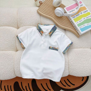 Áo Cộc Tay Bé Trai Áo POLO Phối Cổ Loang Chất Cotton Cao Cấp cho Bé Từ 10 - 27kg SUMO CITY