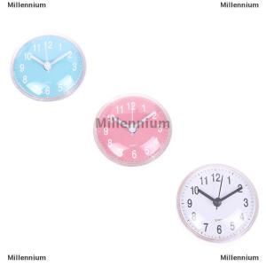 [COD] Millennium Mini Sucker Wall Clock Bathroom AntiFog Waterproof Kitchen Toilet Quartz Clock