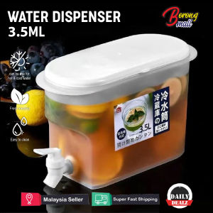 3.5L Transparent Water Dispenser Jug Drinking Water Bottle With Tap Beverage for Fridge / Bekas Air Tong