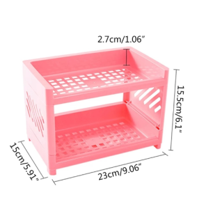 MM Double layer Storage rack Office Desk Desktop Organizer Cosmetics Storage School Supplies Shelf