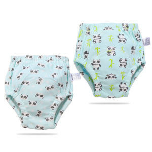 Insular 2Pcs Reusable Cute Baby Training Pants Nappies For Toddler Boys And Girls Cotton Cloth Diapers Panties Washable