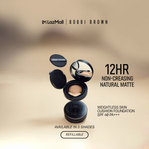Bobbi Brown Weightless Skin Cushion Foundation SPF 40 PA+++ | Buildable Natural Matte 12 Hour Long-Wear Refillable