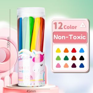 12/24/36 Colors Plastic Crayons Painting No Dirty Hand Safe Non-Toxic Washable Toddler Crayons Canned Kids Stationery Supplies