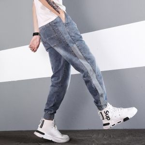 Celana Jeans Jogger Plat Pria JOGER Pants Denim Grey Sandwash Premium Celana Pinggang Karet/Melar