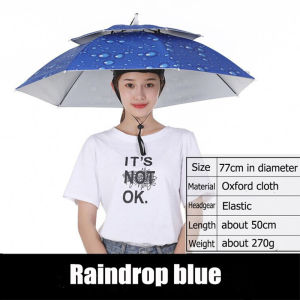 【Big size】Double Layer head Umbrella For Adults Umbrella Hat Foldable Golf Umbrella Folding Automatic Golf Double Layer Head Umbrella