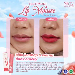 SR12 Lip Mousse Cream Lipstik yang Ringan di Bibir Awet dan Tahan Lama