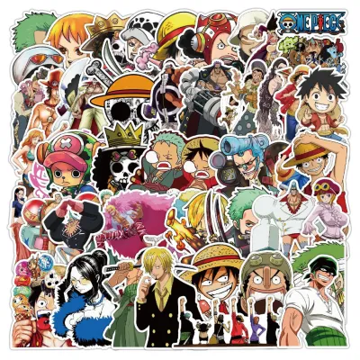 💥พร้อมส่ง💥ลายการ์ตูนอะนิเมะ วันพีซ Onepiece กันน้ำ สติ๊กเกอร์ ใช้ซ้ำได้ กระโปรงหลังรถ โทรศัพท์มือถือ วันพีซ sticker 7U