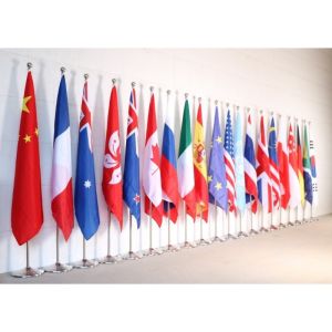 【Local store】 stainless steel indoor standing flagpoles 2m flag poles for conference office with