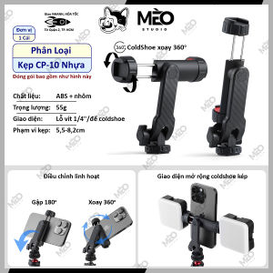 KẸP GẮN ĐIỆN THOẠI LÊN MÁY ẢNH QUAY VIDEO - Phone Holder chân Cold Shoe Mount - 952