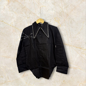 Queen kirana fashion|Kemeja atasan wanita mutiara payet Motif