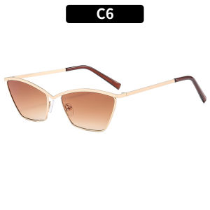 High-end metal fashion cat-eye trendy sunglasses  ins Trendy Internet Celebrity Cyber Sunglasses