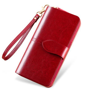 Women Travel Anti RFID Genuine Leather Wallets 2025 New Money Coin Organizer Long Phone Purse Bag for Woman Birthday Gifts