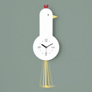Minimalism Nordic Series Swing Wall Clock Fashion Silent Creative Rocking Duck Clock Simple Modern Home Office Living room Mute Decoration 57.9x18cm