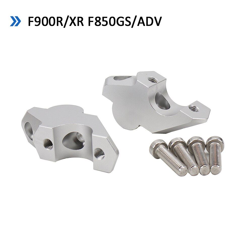 Riser Manubrio Per BMW F900XR F900R 2020-2022 - In Lega Alluminio, Argento - Foto 4