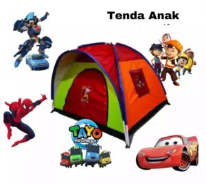 Tenda Anak Warna Ungu Labubu | Tenda Anak Warna Pink Gambar Labubu | Tenda anak warna ungu little pony SSJ Store Gratis ongkir bisa COD/kemah-kemahan | Tena Untuk Anak Anak Murah Ukuran Jumbo