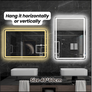 Bathroom Led Mirror Arch Smart Makeup Mirror Bathroom Bedroom Dresser Hotel Wall Mounted Mirror