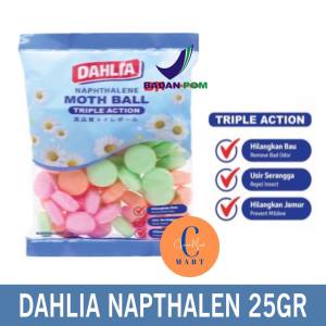 Dahlia Kamper Napthalene Warna 25 Gr Naptalene Ball Kamper Toilet Kamar mandi WC