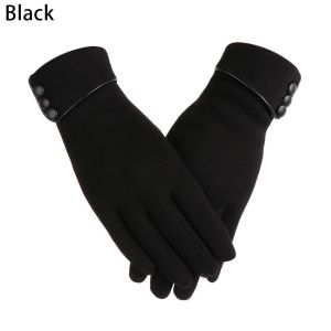 QIANHUAHOU Graceful Thicken Windproof Touch Screen Gloves Plus Velvet Driving Mittens Skiing Gloves
