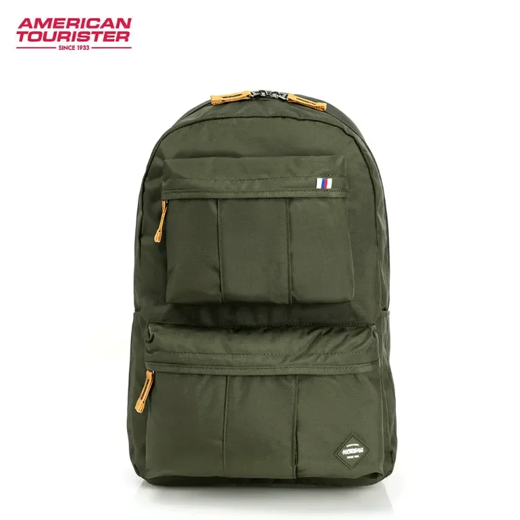 American tourister olive top green backpack