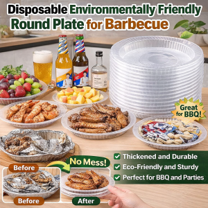 Disposable thickened transparent dinner plate (Round vegetable plate)