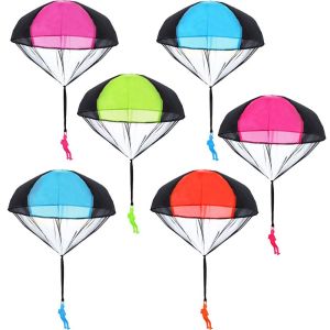 XUECHUANGYING Outdoor 1PC Play Game Figure Soldier Mini Soldier Toy Kids Game Hand Throwing Parachute Toy Educational Toys Outdoor Toys Fly Parachute Sport